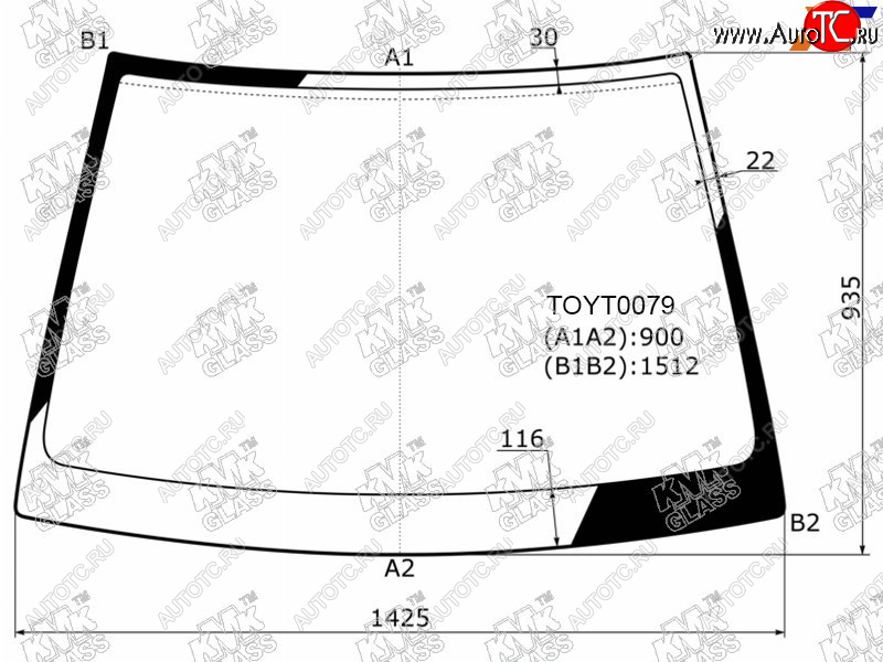 6 499 р. Стекло лобовое Toyota Allion (T240) 01-07  Premio 01-07 KMK TOYT0079  с доставкой в г. Керчь