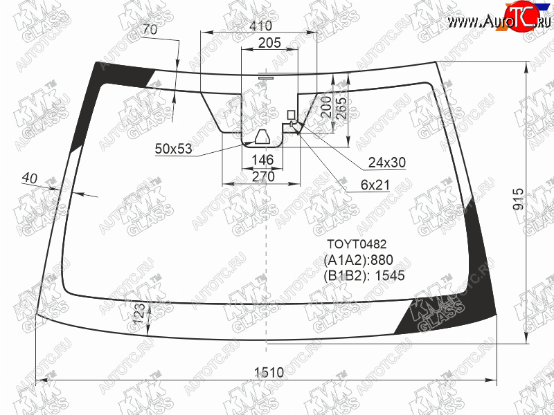3 889 р. Стекло лобовое (Одна камера Датчик дождя) Toyota Camry (XV70) 17-21  Camry USA 17-20               KMK TOYT0482  с доставкой в г. Керчь
