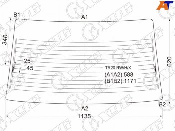 8 749 р. Стекло заднее (Цвет зеленый Обогрев) Toyota Estima 90-99  Estima Emina 92-99  Estima Lucida 92-99 XYG TR20 RW/H  с доставкой в г. Керчь. Увеличить фотографию 1