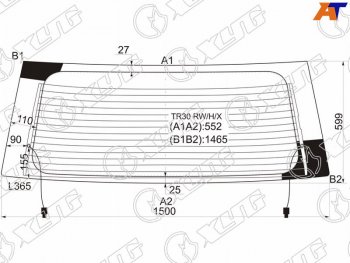 11 249 р. Стекло заднее (Цвет зеленый Обогрев) Toyota Estima 00-05  Previa 00-07 XYG TR30 RW/H/X  с доставкой в г. Керчь. Увеличить фотографию 1