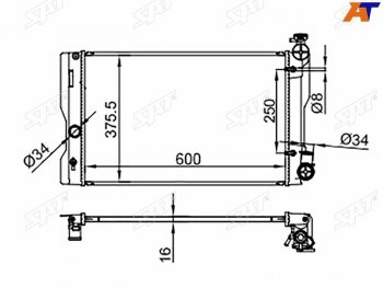 Радиатор SAT Toyota Corolla  E150 - Wish  XE20 (применимо для Daihatsu Altis 06-10)