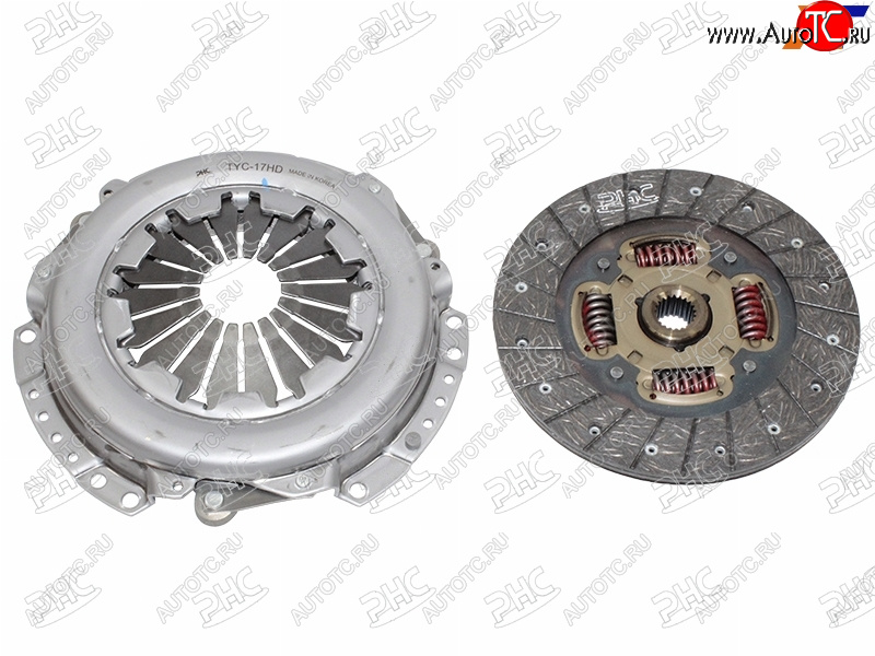 7 949 р. Комплект сцепления TOYOTA AURISYARIS 1.61.8 08-COROLLA 1.6 13-VERSO 1.61.8 09- (без выжимного)  PHC TY17/TYC18  с доставкой в г. Керчь