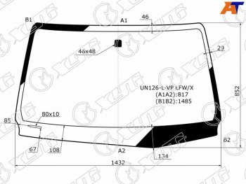 4 999 р. Стекло лобовое Toyota Hilux Pick Up 15-  Fortuner 15- XYG UN126-L-VP LFW/X  с доставкой в г. Керчь. Увеличить фотографию 1
