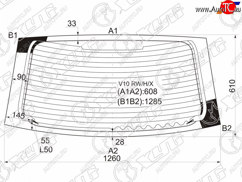 8 799 р. Стекло заднее с обогревом NISSAN ALMERA TINO 98-03                                                   XYG V10 RW/H/X  с доставкой в г. Керчь