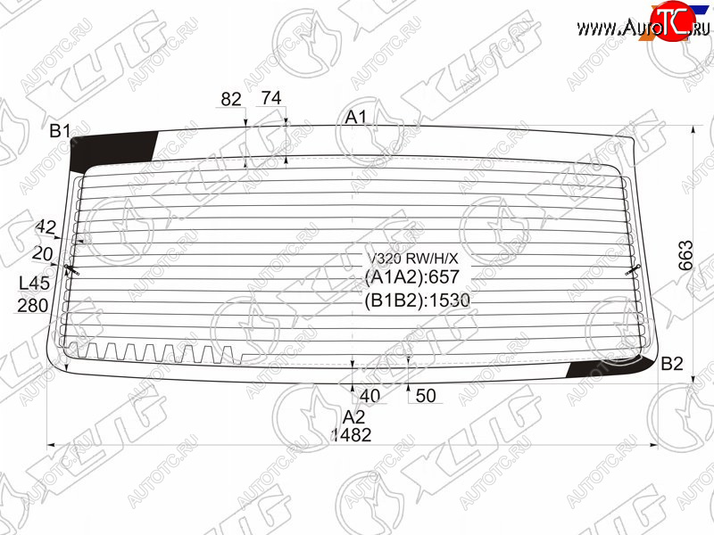 10 999 р. Стекло заднее (Цвет зеленый Обогрев) Mercedes-Benz Vito 96-03 XYG V320 RW/H/X  с доставкой в г. Керчь