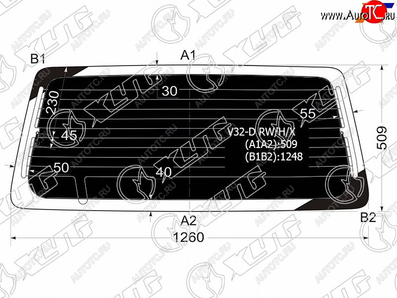 7 199 р. Стекло заднее затемненное с обогревом MITSUBISHI PAJEROMONTERO 35D 91-99                           XYG V32-D RW/H/X  с доставкой в г. Керчь