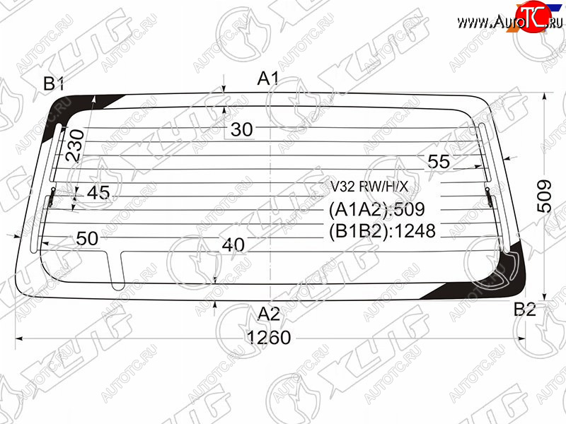 6 599 р. Стекло заднее (Цвет зеленый Обогрев) Mitsubishi Pajero 91-00 XYG V32 RW/H/X  с доставкой в г. Керчь