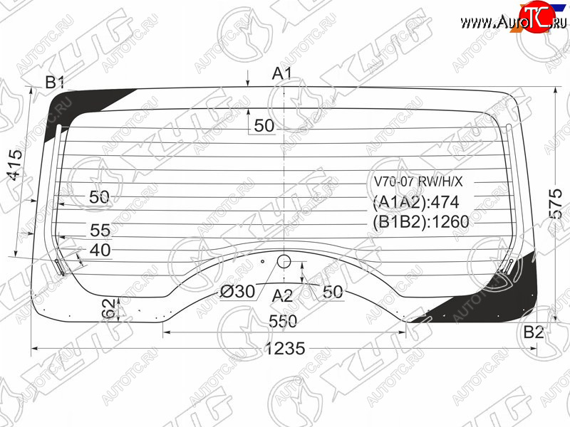 7 999 р. Стекло заднее (Цвет зеленый Обогрев) Mitsubishi Pajero 06-20 XYG V70-07 RW/H/X  с доставкой в г. Керчь