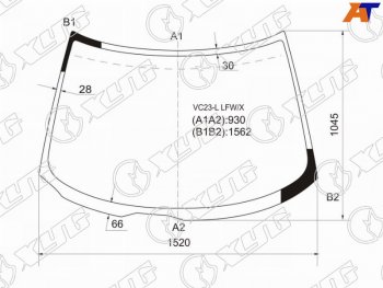 7 699 р. Стекло лобовое Nissan Serena 91-01 XYG VC23-L LFW/X  с доставкой в г. Керчь. Увеличить фотографию 1