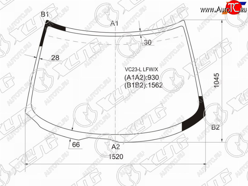 7 699 р. Стекло лобовое Nissan Serena 91-01 XYG VC23-L LFW/X  с доставкой в г. Керчь