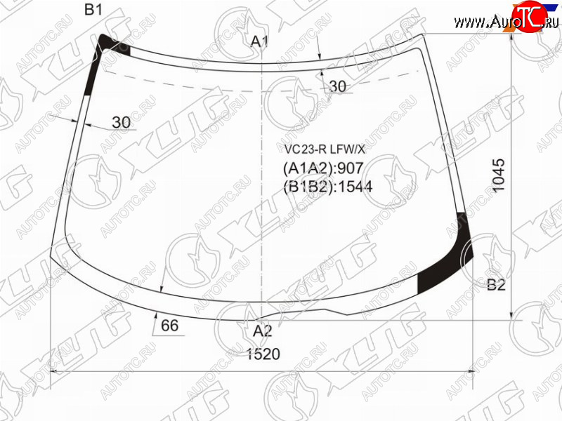 9 199 р. Стекло лобовое Nissan Serena 91-01 XYG VC23-R LFW/X  с доставкой в г. Керчь
