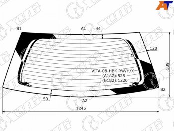 Стекло заднее (Цвет зеленый Обогрев) FAW Vita 07-10 XYG VITA-08-HBK RW/H/X