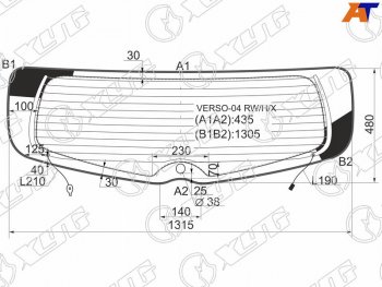Стекло заднее (Цвет зеленый Обогрев Молдинг) Toyota Corolla Verso 04-09 XYG VERSO-04 RW/H/X