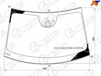 22 999 р. Стекло лобовое (Обогрев полный Камера Датчик дождя Молдинг) Volvo XC40 17-22 XYG VOL-XC40-VCSSH LFW/W/X  с доставкой в г. Керчь. Увеличить фотографию 1
