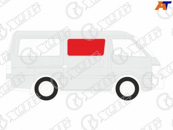 Стекло боковое опускное (Сзади Справа Цвет зеленый) Volkswagen Transporter 03-15  Multivan 03-15 XYG VW-T5 RD/RH/X