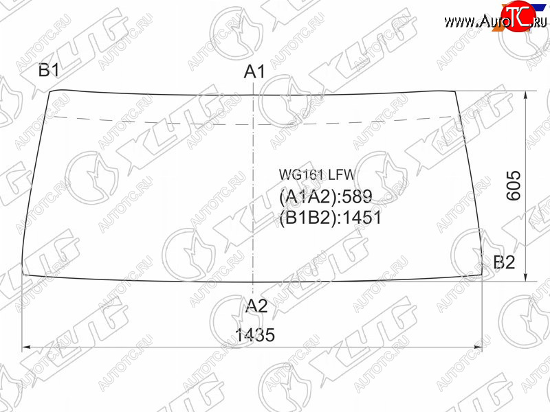4 999 р. Стекло лобовое Nissan Patrol 87-97 XYG WG161 LFW  с доставкой в г. Керчь