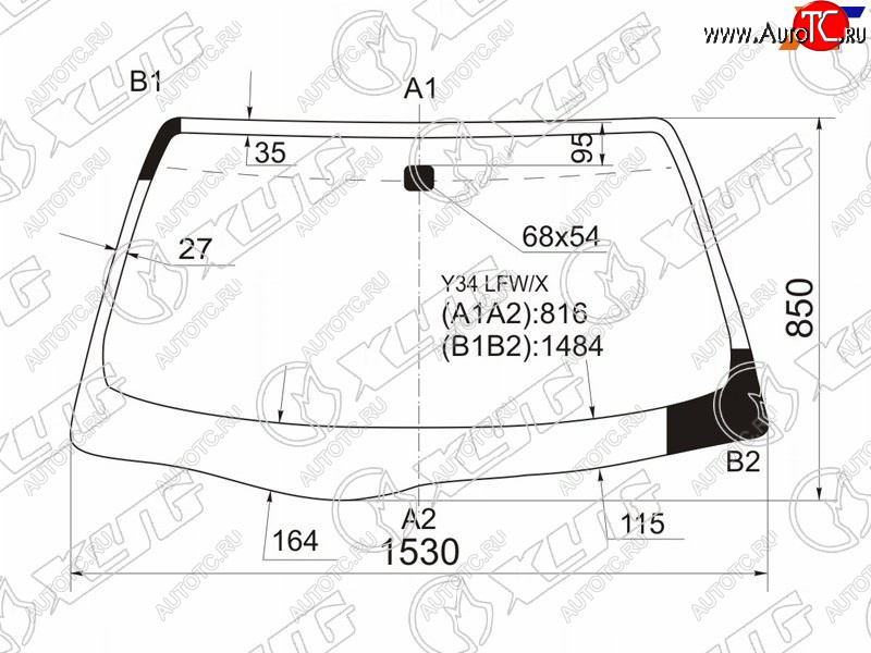 8 649 р. Стекло лобовое Nissan Cedric 99-04  Gloria 99-04 XYG Y34 LFW/X  с доставкой в г. Керчь