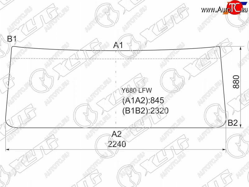13 199 р. Стекло лобовое Hino Dolphin Profia 92-00  Kia Granto 00- XYG Y680 LFW  с доставкой в г. Керчь