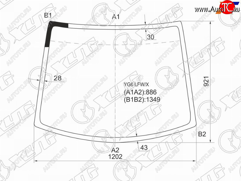 7 999 р. Стекло лобовое Nissan Moco 02-06  Suzuki MR Wagon 01-05 XYG YG6 LFW/X  с доставкой в г. Керчь