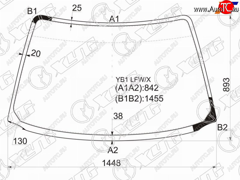 9 999 р. Стекло лобовое Suzuki Baleno 95-02  Cultus 95-02  Esteem 95-04 XYG YB1 LFW/X  с доставкой в г. Керчь
