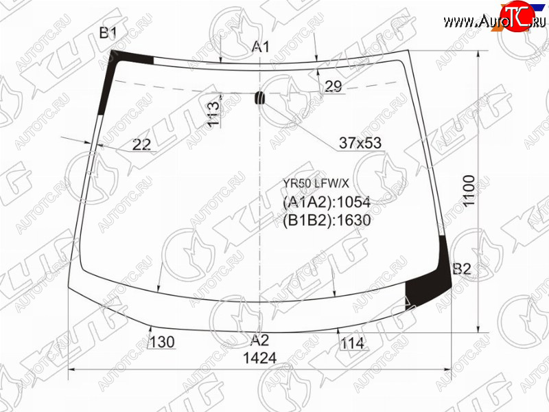 8 899 р. Стекло лобовое Toyota Noah 01-07  Voxy 01-07 XYG YR50 LFW/X  с доставкой в г. Керчь