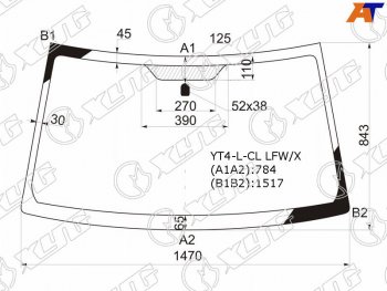 5 299 р. Стекло лобовое Suzuki Escudo 05-17  Grand Vitara 05-16 XYG YT4-L-CL LFW/X  с доставкой в г. Керчь. Увеличить фотографию 1