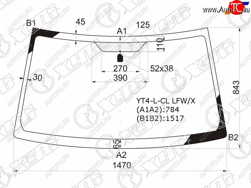 5 299 р. Стекло лобовое Suzuki Escudo 05-17  Grand Vitara 05-16 XYG YT4-L-CL LFW/X  с доставкой в г. Керчь