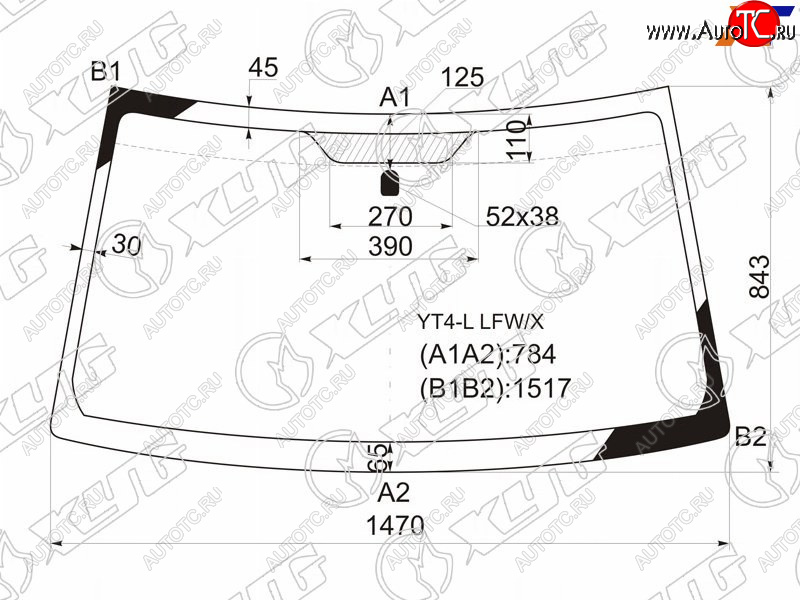 5 299 р. Стекло лобовое Suzuki Escudo 05-17  Grand Vitara 05-16 XYG YT4-L LFW/X  с доставкой в г. Керчь