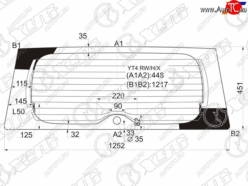 5 849 р. Стекло заднее (Цвет зеленый Обогрев) Suzuki Escudo 05-17  Grand Vitara 05-16 XYG YT4 RW/H/X  с доставкой в г. Керчь