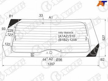 Стекло заднее (Цвет зеленый Обогрев) Daihatsu YRV 00-05 XYG YRV RW/H/X
