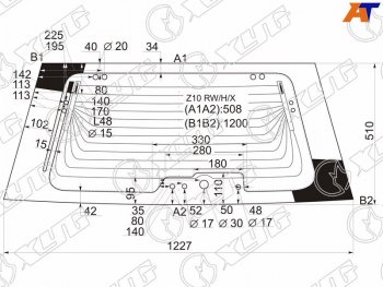 Стекло заднее (Цвет зеленый Обогрев) Nissan Cube 98-02 XYG Z10 RW/H/X