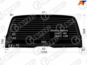 Стекло заднее (Затемненное Обогрев) Toyota Hilux Pick Up 97-05  4Runner 95-02  Hilux Surf 95-02 XYG ZN180-D RW/H/X