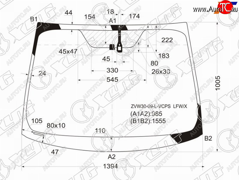 6 499 р. Стекло лобовое (Датчик дождя для Европейского рынка) Toyota Prius (ZVW30) 09-16  Prius PHV 12-16 XYG ZVW30-09-L-VCPS LFW/X  с доставкой в г. Керчь