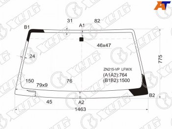 4 999 р. Стекло лобовое Toyota Hilux Pick Up 04-15  4Runner 02-09  Fortuner 04-15  Hilux Surf 02-09 XYG ZN215-VP LFW/X  с доставкой в г. Керчь. Увеличить фотографию 1
