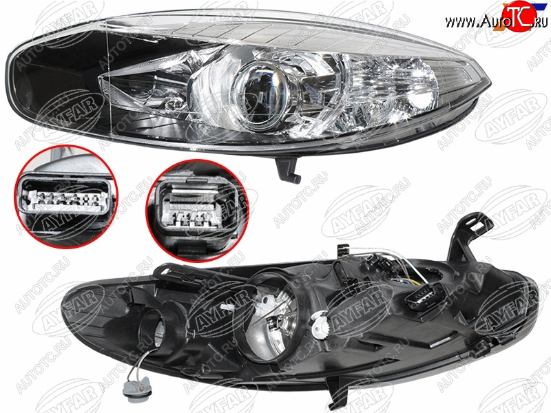 13 699 р. Фара левая (галоген, с электрокорректором) AYFAR  Renault Fluence (2010-2012) дорестайлинг  с доставкой в г. Керчь