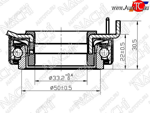 1 699 р. Выжимная муфта сцепления TOYOTA 1E2E3E4E5E3A4A2SZ NACHI 50SCRN31P-4  с доставкой в г. Керчь