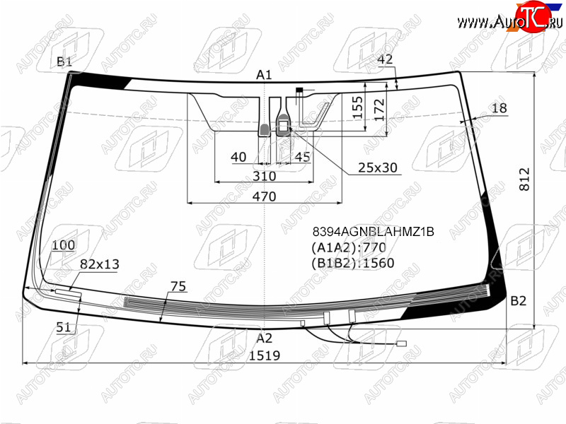 9 299 р. Стекло лобовое (Обогрев щеток Антенна Датчик дождя) Toyota Land Cruiser Prado (J150) 09-17  Lexus FUYAO 8394AGNBLAHMZ1B  с доставкой в г. Керчь