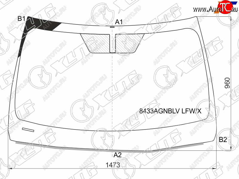 13 299 р. Стекло лобовое Lexus ES 18- XYG 8433AGNBLV LFW/X  с доставкой в г. Керчь