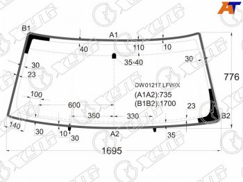 8 449 р. Стекло лобовое (Молдинг) Chevrolet Tahoe 95-07  Cadillac Escalade 99-06  Chevrolet Avalanche 03-06 XYG DW01217 LFW/X  с доставкой в г. Керчь. Увеличить фотографию 1