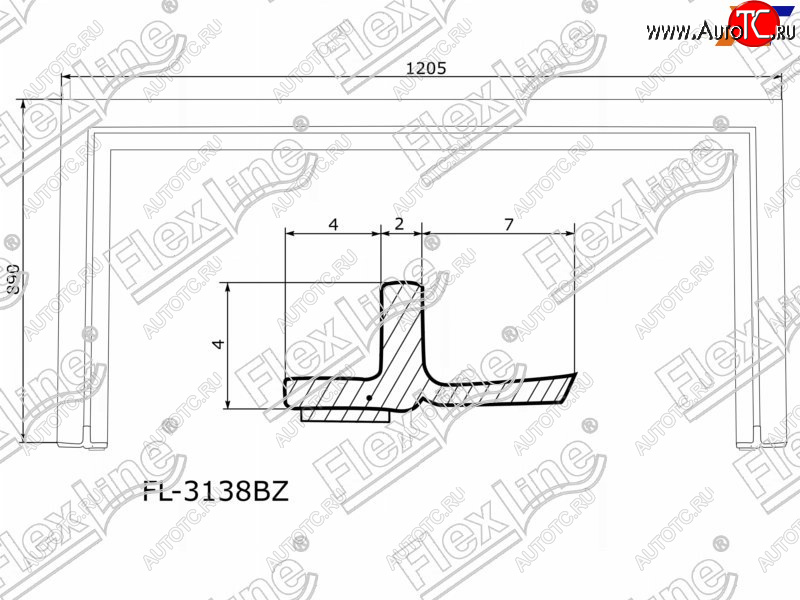 2 599 р. Молдинг лобового стекла Toyota Prius (ZVW30) 09-16  Prius PHV 12-16 FLEXLINE FL-3138BZ  с доставкой в г. Керчь