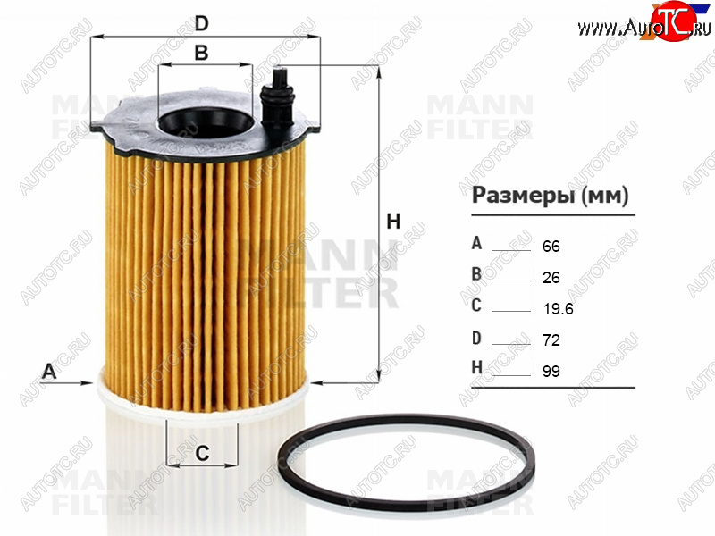 1 199 р. Фильтр масляный (картридж) MANN  CITROEN Berlingo ( M59,  B9,  K9) (2002-2023), CITROEN C3 Aircross (2017-2021), CITROEN C3 Picasso ( дорестайлинг,  рестайлинг) (2008-2017), Peugeot Partner  B9 (2008-2012)  с доставкой в г. Керчь