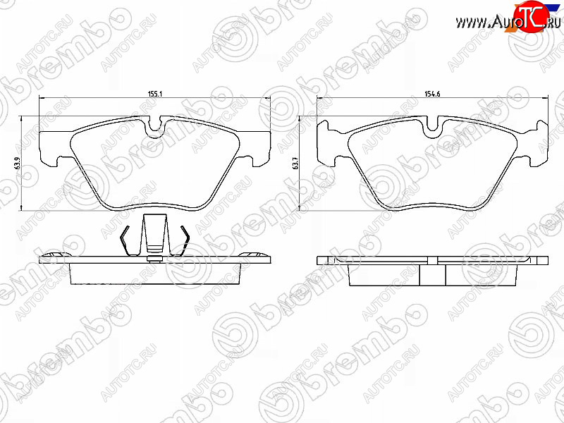 4 799 р. Колодки тормозные передние FL-FR SAT BMW 5 серия F10 рестайлинг, седан (2013-2017)  с доставкой в г. Керчь