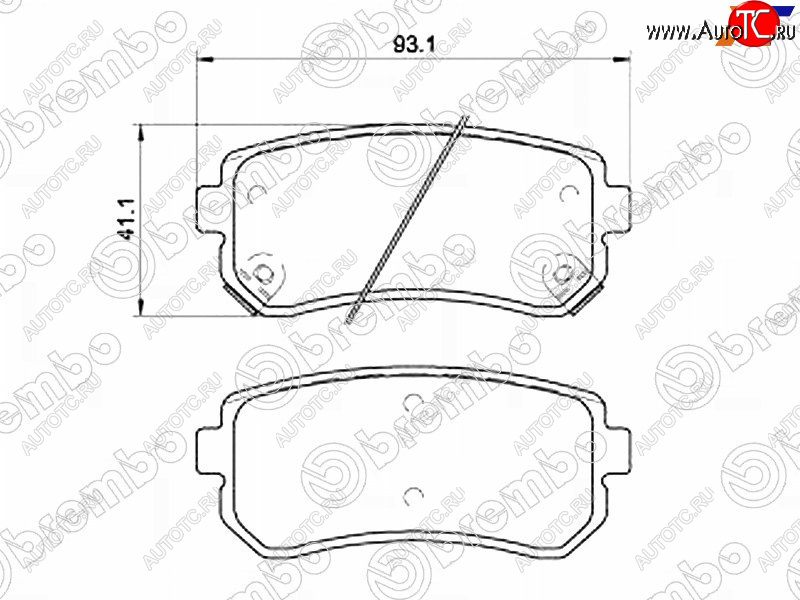 2 899 р. Колодки тормозные задние RH-LH SAT Hyundai Tucson TL рестайлинг (2018-2021)  с доставкой в г. Керчь