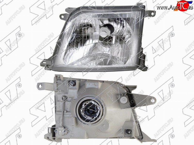 4 399 р. Фара левая (хрусталь) SAT  Toyota Land Cruiser Prado  J90 (1999-2002) 3 дв. рестайлинг, 5 дв. рестайлинг  с доставкой в г. Керчь