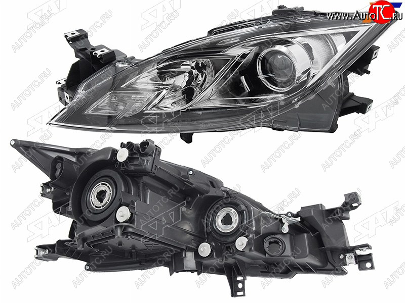 11 799 р. Фара левая (светлая) SAT  Mazda 6  GH (2010-2012) рестайлинг лифтбэк, рестайлинг седан, рестайлинг универсал  с доставкой в г. Керчь
