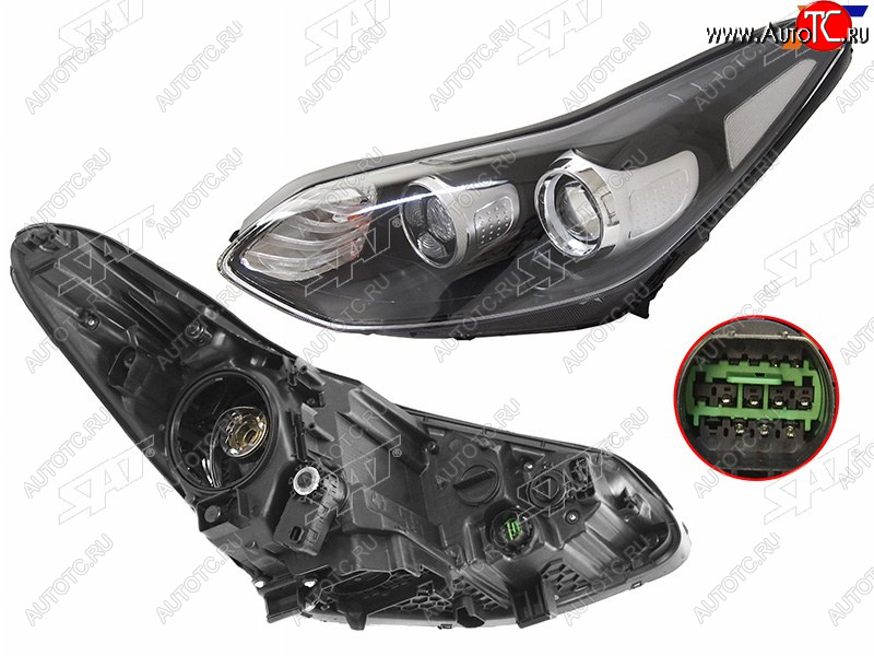8 549 р. Фара левая (галоген, LED) SAT  KIA Sportage  4 QL (2016-2022) дорестайлинг, рестайлинг  с доставкой в г. Керчь