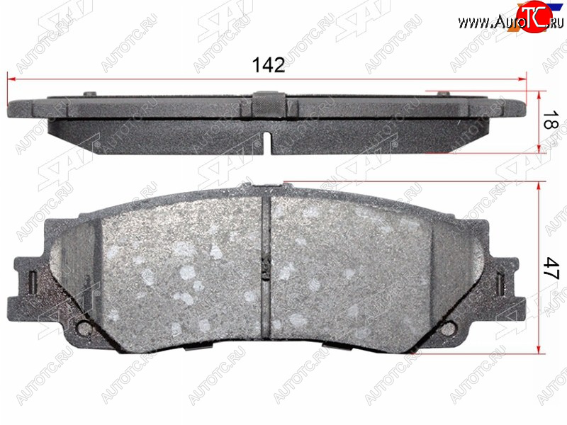 1 289 р. Колодки тормозные задние RR SAT  Toyota Land Cruiser  J300 (2021-2025) дорестайлинг  с доставкой в г. Керчь