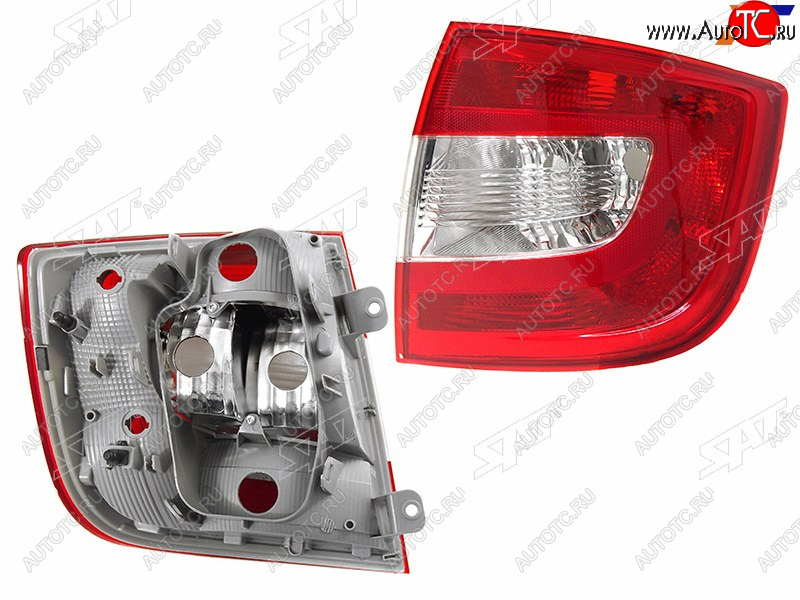 2 399 р. Фонарь задний правый SAT Skoda Rapid NH3 рестайлинг лифтбэк (2017-2020)  с доставкой в г. Керчь