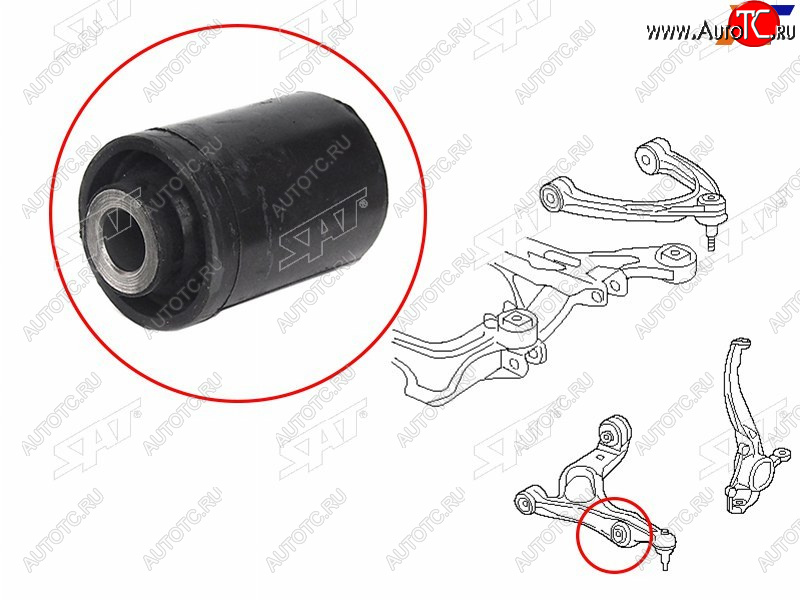 499 р. Сайлентблок Audi Q7 05-15  Volkswagen Touareg 02-18  Porsche Cayenne 02-10 SAT ST-7L0412333A  с доставкой в г. Керчь