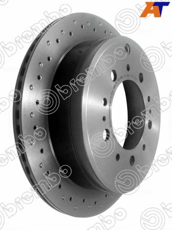 13 299 р. Диск тормозной задний Ø345 BREMBO Toyota Land Cruiser 200 дорестайлинг (2007-2012)  с доставкой в г. Керчь. Увеличить фотографию 3